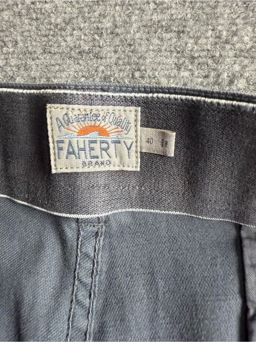 Faherty Men's Size 40 Organic Cotton Blend elastic waistband Casual Shorts Nwt